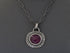 Sterling Silver Ruby Artisan Handcrafted Pendant , (SP-5597)